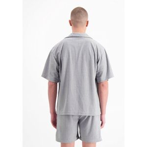 Black Bananas - Terry Resort Shirt - Grijs - Overhemd - Korte Mouwen - Polyester