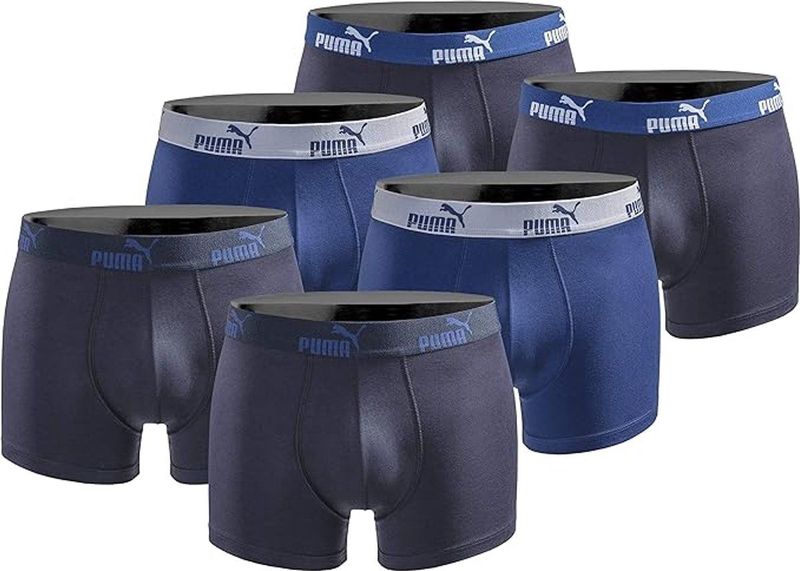 Boxers puma heren boxershorts 6-pack true blue blauz 2xl