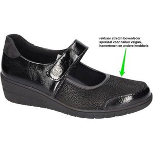 Solidus - Helia - Ballerina's - Zwart - Orthopedisch - Klittenbandsluiting