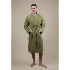 Cozylion - Heren Badjas - Roze - Badstof - 100% Katoen - Sauna & Wellness