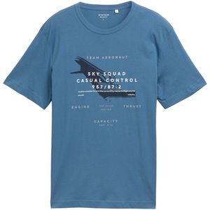 TOM TAILOR Shirt  blauw / zwart / wit