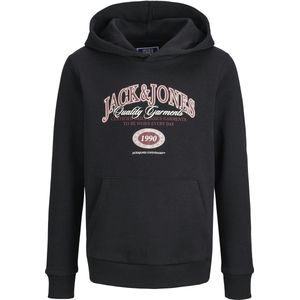 JACK&JONES - JJARI BRANDING SWEAT HOOD JNR - Jongens - Hoodie - Zwart