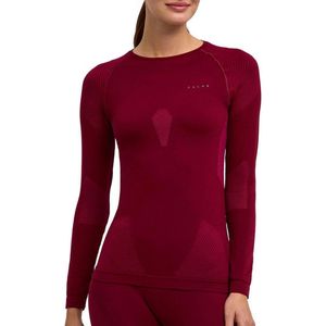 FALKE - Warm Round Neck W L/s - Functioneel Shirt - Rood Merlot - Sneldrogend