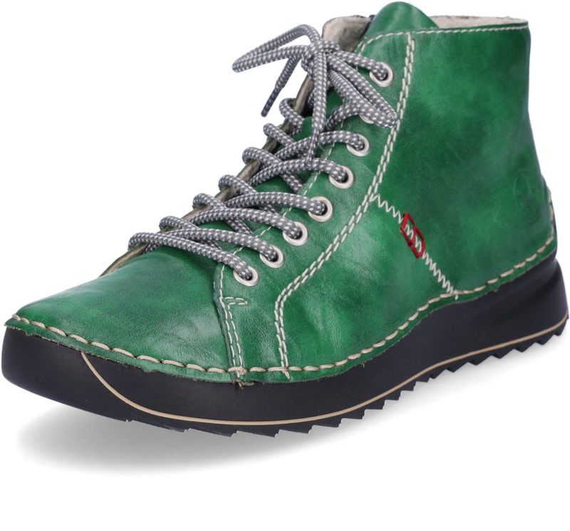 Veterboots - Effen - Imitatieleer - Ronde Neus - Middelhoge Hak