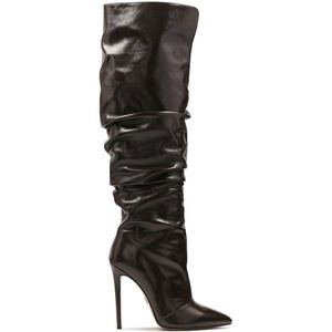 Kazar - Bruine Hoge Over-de-knie Laarzen - Leer