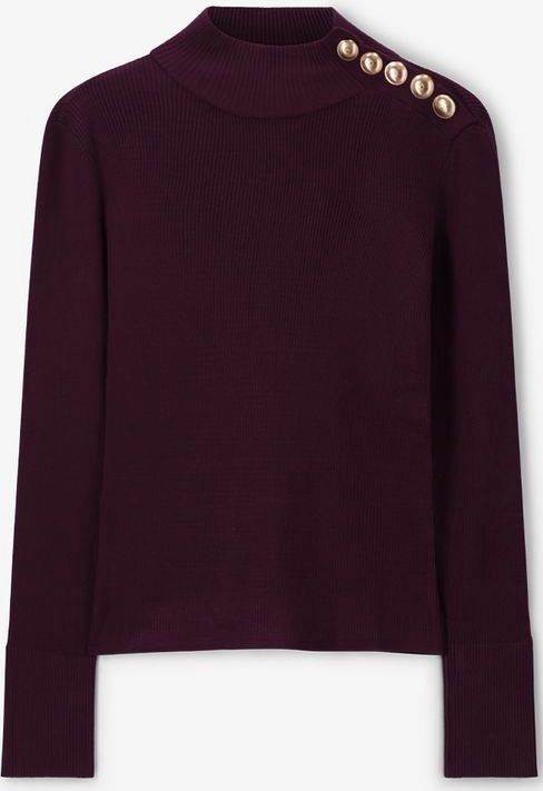 Sissy-Boy - Donkerrode Coltrui - Met Knopen