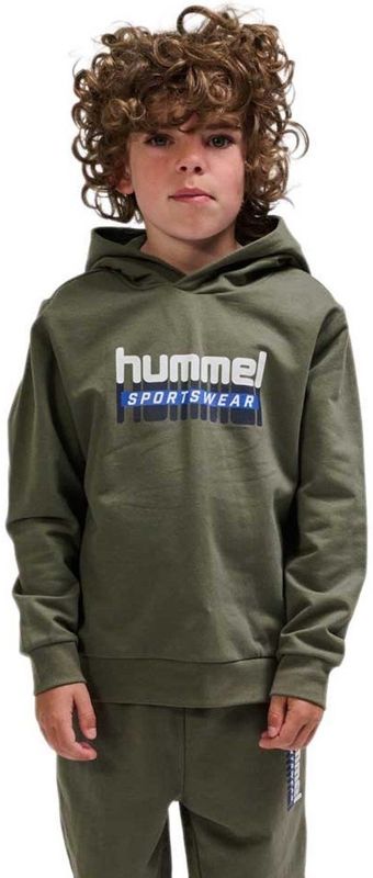 hmlTUKAS - Hoodie - Zacht - Groen - 98% Katoen, 2% Elastaan