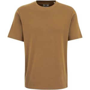 WE Fashion - Slim Fit T-shirt - Khaki - Katoen