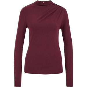 WE Fashion Dames T-shirt met plooidetail