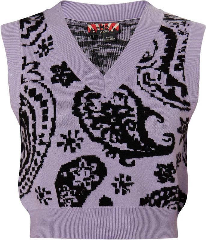 myMo - Gebreide Trui - Paisley-Jacquard - Cropped Model
