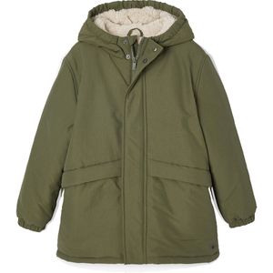 Parka - Kaki - Parka met Capuchon en Sherpavoering - Voor Jongens