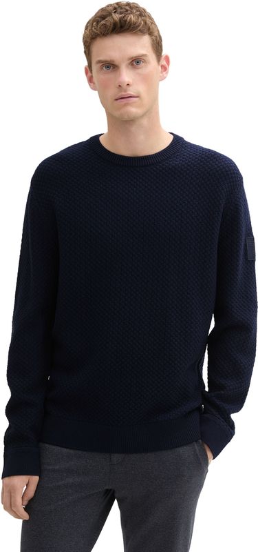 TOM TAILOR - 10668 - Trui - Sky Captain Blue - Katoen