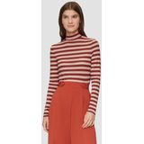 T-shirt - Gestreept - Lange Mouwen - Slanke Pasvorm