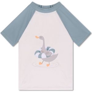 Swim Essentials - UV Zwemshirt - Groen Gestreept - Korte Mouwen