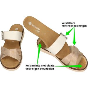 Remonte - D2048 - Slippers - Roségoud - Wit - Dames