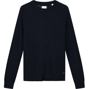 Gebreide Trui - Donker Blauw - 100% Wol - Normale Fit