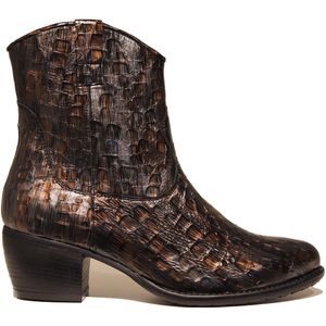 Footnotes - 51.001 - Enkellaarzen - Croco Patent Brown Antra