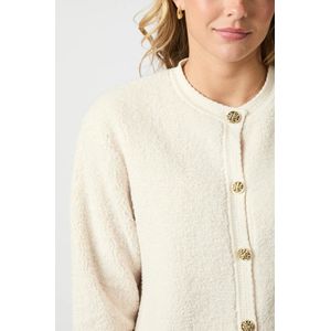 Neo Noir - Limo Fluffy Knit - Vest - Beige - Dames