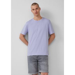 QS - Shirt - Pastellila - Kwartmouw - Ronde Hals - Effen