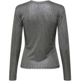 ONLMIRINDA L/S O-Neck TOP JRS, donkergrijs gemêleerd/detail: gun metallic, L