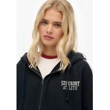 Superdry Sweatvest  donkergroen / wit