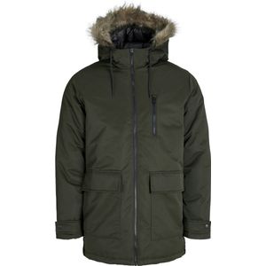 JACK&JONES - JJCHARLIE - Parka - Heren - Afneembare Capuchon met Imitatiebont Rand