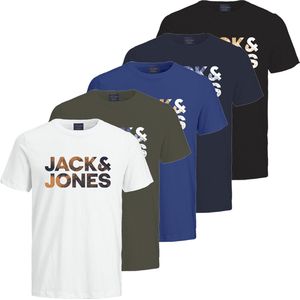 JACK & JONES Shirt  navy / donkergroen / zwart / wit