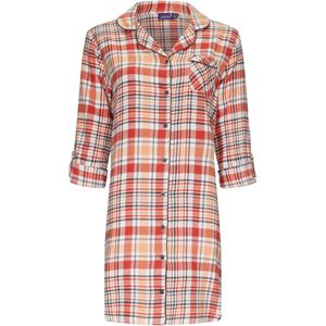 Pastunette - Flanelle Nachthemd - Oranje - 100% Katoen - Lange Mouwen