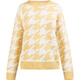 MYMO - Trui - Honing/Wit - Losse Pasvorm - Lange Mouw