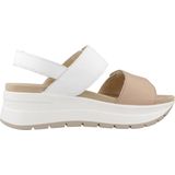 Sandalen - Color-Blocking - Leer - Velcro Sluiting - Open Toe