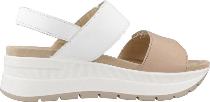 Sandalen - Color-Blocking - Leer - Velcro Sluiting - Open Toe