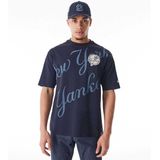 New Era Mlb Script Grphc Oversized New York Yankees T-shirt Met Korte Mouwen