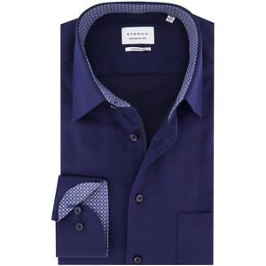 Eterna - Overhemd - Donkerblauw - Comfort Fit - Effen