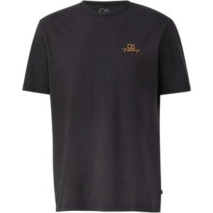 QS - Shirt - Oranje - Kwartmouw - Ronde Hals - Effen