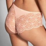 Romy - Kanten Slip - Geometrisch Patroon - Zwart - 58% Polyamide