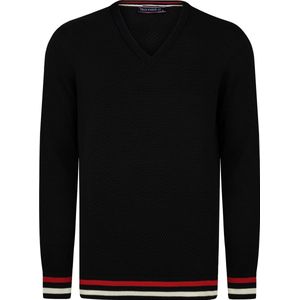 Felix Hardy Trui  donkerrood / zwart / wit