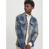 Jack & Jones - Overhemd - Blauw - Katoen - Comfort-Fit