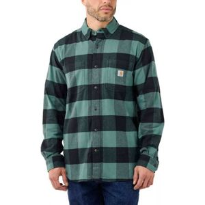 Carhartt - Rugged Flex - Flannel Shirt - Plaid Slate Green - Heren (valt als )