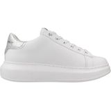 Karl Lagerfeld - Sneakers Laag - Zilver/Wit - Glad Leer - Met Plateau