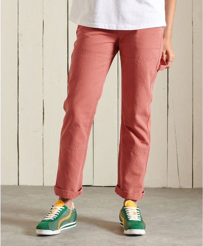 Superdry - High Rise Carpenter Broek - Oranje - Vrouw