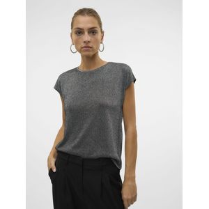 Vero Moda - Vmsarah Ava Ss Top - T-shirt - Zwart - Korte Mouwen