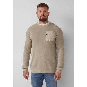 Gebreide Trui - Met Mustermix - Raglanärmels - Met Opgezette Borsttasche