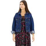 Pepe Jeans - Relaxed Denim Jas - Blauw - Vrouw