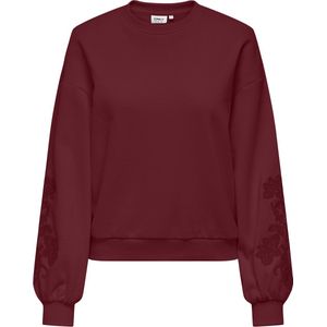 Only - Brooklyn Embroidery Box Sweater - Rood - Dames