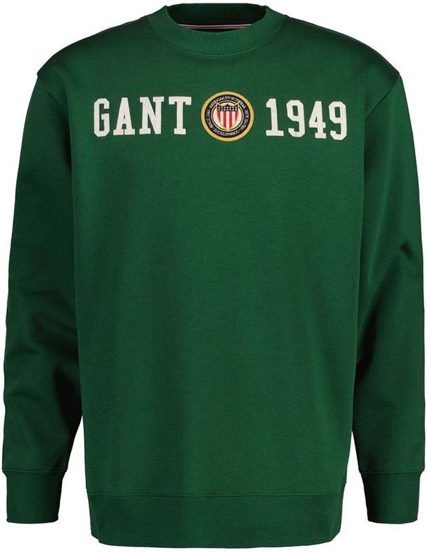 Gant - Crest Sweatshirt - Groen - Man