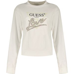 GUESS - Cn Love Triangle - Sweatshirt - Zwart - Katoen