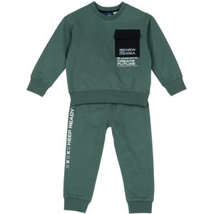 Chicco - Joggingpak - Donkergroen - Sweatstof