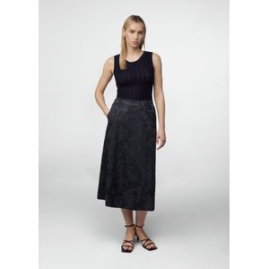 comma - Rock - Midirok - Luxe Jacquardstof - Uitlopend Silhouet