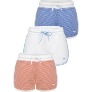 Felix Hardy - Jogger Short - Korte Broek - Blauw - Oranje - Ecru - 3 Pack Dames
