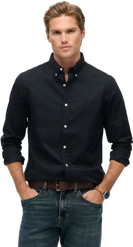 Superdry - M4011064A - Overhemd - Wit - Slim Fit - Lange Mouwen